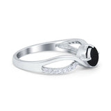  Oval Natural Stone Infinity Twisted Ring