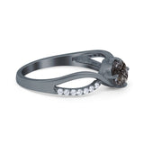  Oval Natural Stone Infinity Twisted Ring
