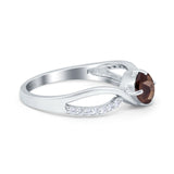  Oval Natural Stone Infinity Twisted Ring