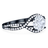 Round Natural Stone Twisted Ring