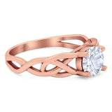 Vintage Style Round Natural Stone Trinity Ring