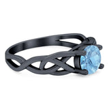 Vintage Style Round Natural Stone Trinity Ring