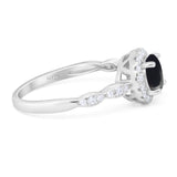 Art Deco Halo Engagement Ring