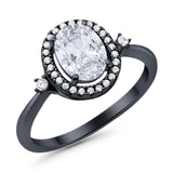 Oval Natural Stone Engagement Ring
