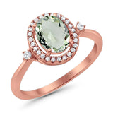 Oval Natural Stone Engagement Ring