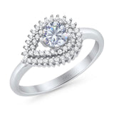 Round Natural Stone Wedding Ring