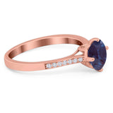 Art Deco Round Natural Stone Wedding Ring