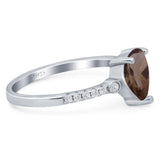 Pear Teardrop Natural Stone Wedding Ring