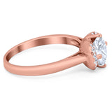 Round Natural Stone Wedding Ring