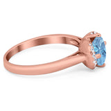 Round Natural Stone Wedding Ring