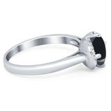 Round Natural Stone Wedding Ring