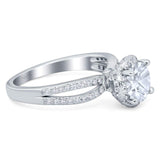 Split Shank Round Natural Stone Ring