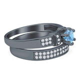 Two Piece Round Natural Stone Ring