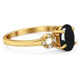 Art Deco Oval Natural Stone Filigree Ring