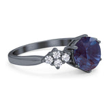 Art Deco Round Natural Stone Cluster Ring