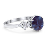 Art Deco Round Natural Stone Cluster Ring