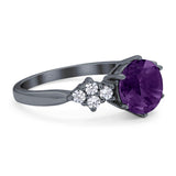 Art Deco Round Natural Stone Cluster Ring