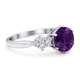 Art Deco Round Natural Stone Cluster Ring
