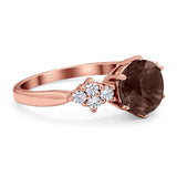 Art Deco Round Natural Stone Cluster Ring