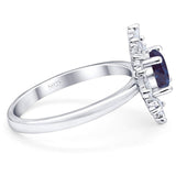 Art Deco Round Natural Stone Cocktail Ring