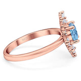 Art Deco Round Natural Stone Cocktail Ring