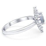 Art Deco Round Natural Stone Cocktail Ring