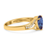 Art Deco Pear Teardrop Natural Stone Ring