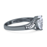 Art Deco Pear Teardrop Natural Stone Ring