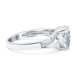 Art Deco Pear Teardrop Natural Stone Ring