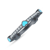 Heart Turquoise Full Eternity Band.