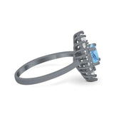 Floral Art Deco Cocktail Ring