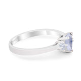 Pear Teardrop Natural Stone Trio Ring