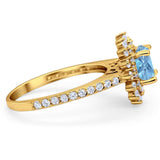 Art Deco Round Natural Stone Floral Ring