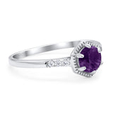 Minimalist Round Natural Stone Ring