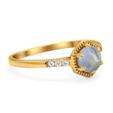 Minimalist Round Natural Stone Ring