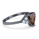 Pear Teardrop Natural Stone Wedding Ring