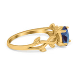 Infinity Oval Natural Stone Solitaire Ring