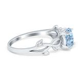 Infinity Oval Natural Stone Solitaire Ring
