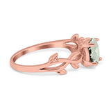 Infinity Oval Natural Stone Solitaire Ring