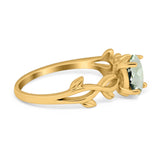 Infinity Oval Natural Stone Solitaire Ring