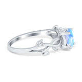 Infinity Oval Natural Stone Solitaire Ring