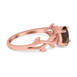 Infinity Oval Natural Stone Solitaire Ring