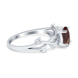 Infinity Oval Natural Stone Solitaire Ring