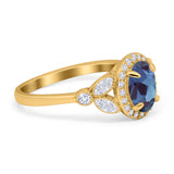 Vintage Style Oval Natural Stone Ring