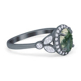 Vintage Style Oval Natural Stone Ring