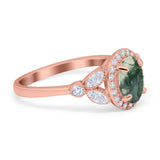 Vintage Style Oval Natural Stone Ring