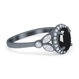 Vintage Style Oval Natural Stone Ring