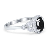 Vintage Style Oval Natural Stone Ring