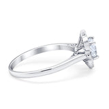 Floral Style Round Natural Stone Ring