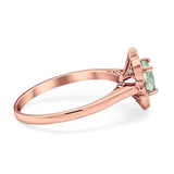 Floral Style Round Natural Stone Ring